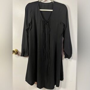 Old Navy Black Tie Front Sundress
